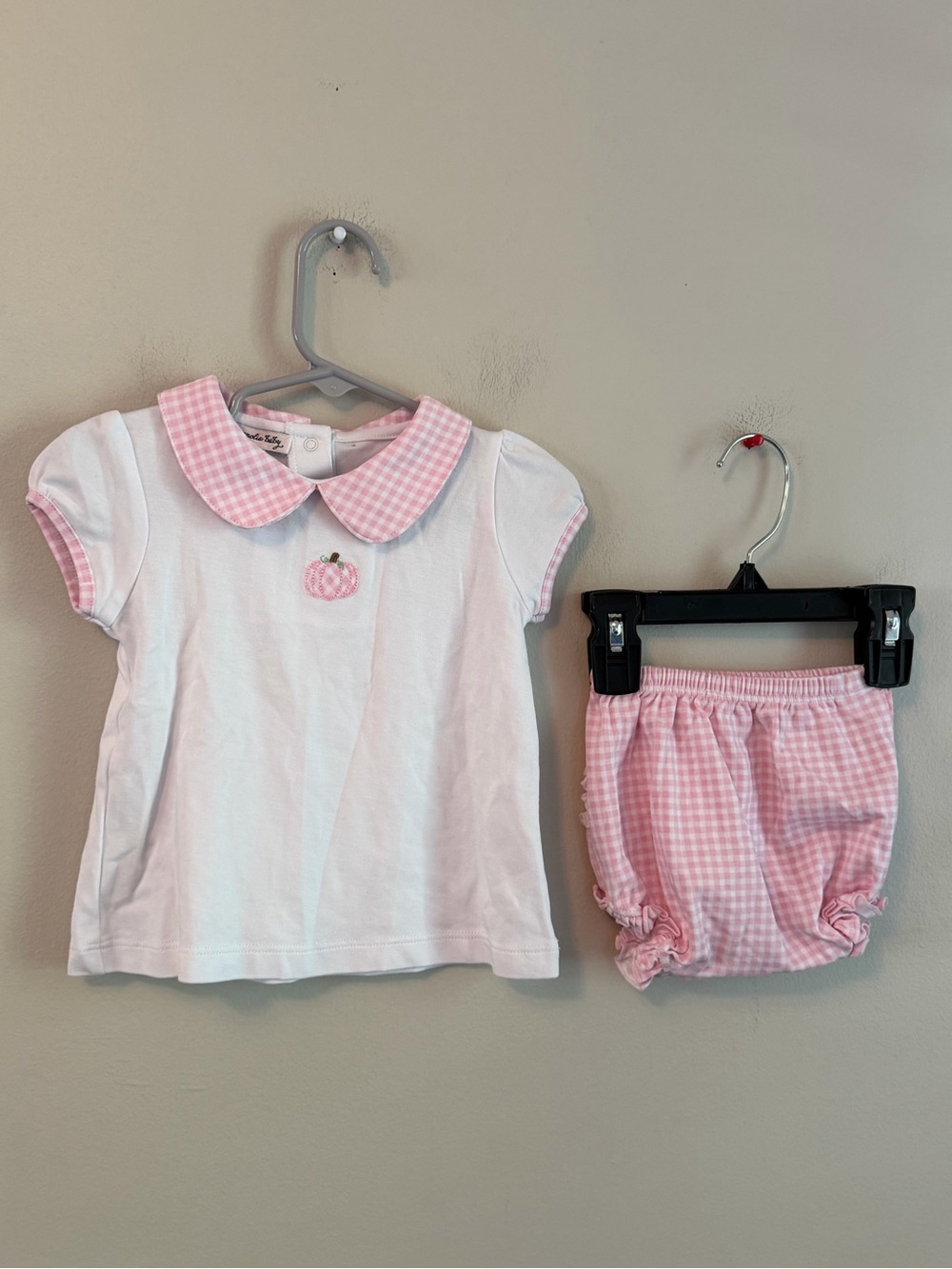 Magnolia Baby Pink Gingham Pumpkin Outfit